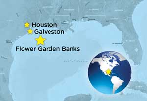 Location of the Flower Garden Banks