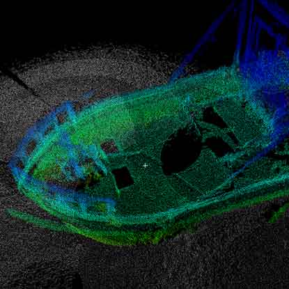 Sonar scan of AJ Goddard
