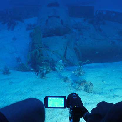 Photo of Grumman F6F Hellcat underwater