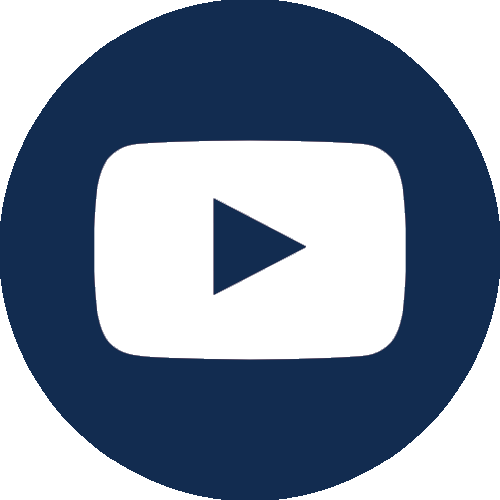YouTube icon in dark blue