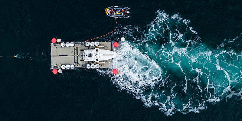 aerial cyclops begins to submerge